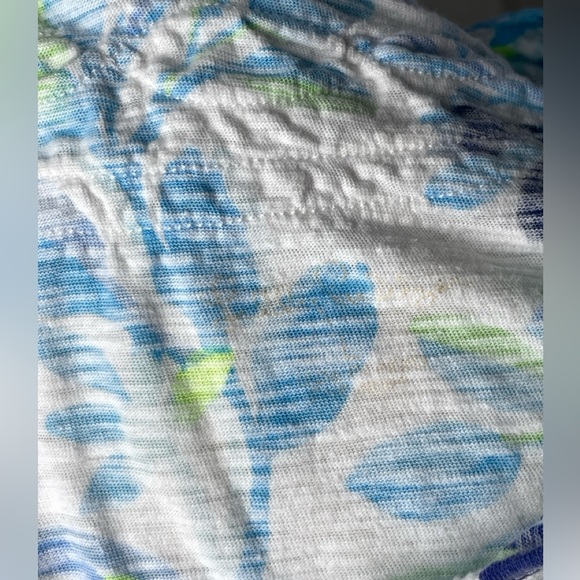 Lilly Pulitzer Blue Kaia Knit Tunic Top Resort White Shell Beach Size Large - Picture 8 of 8